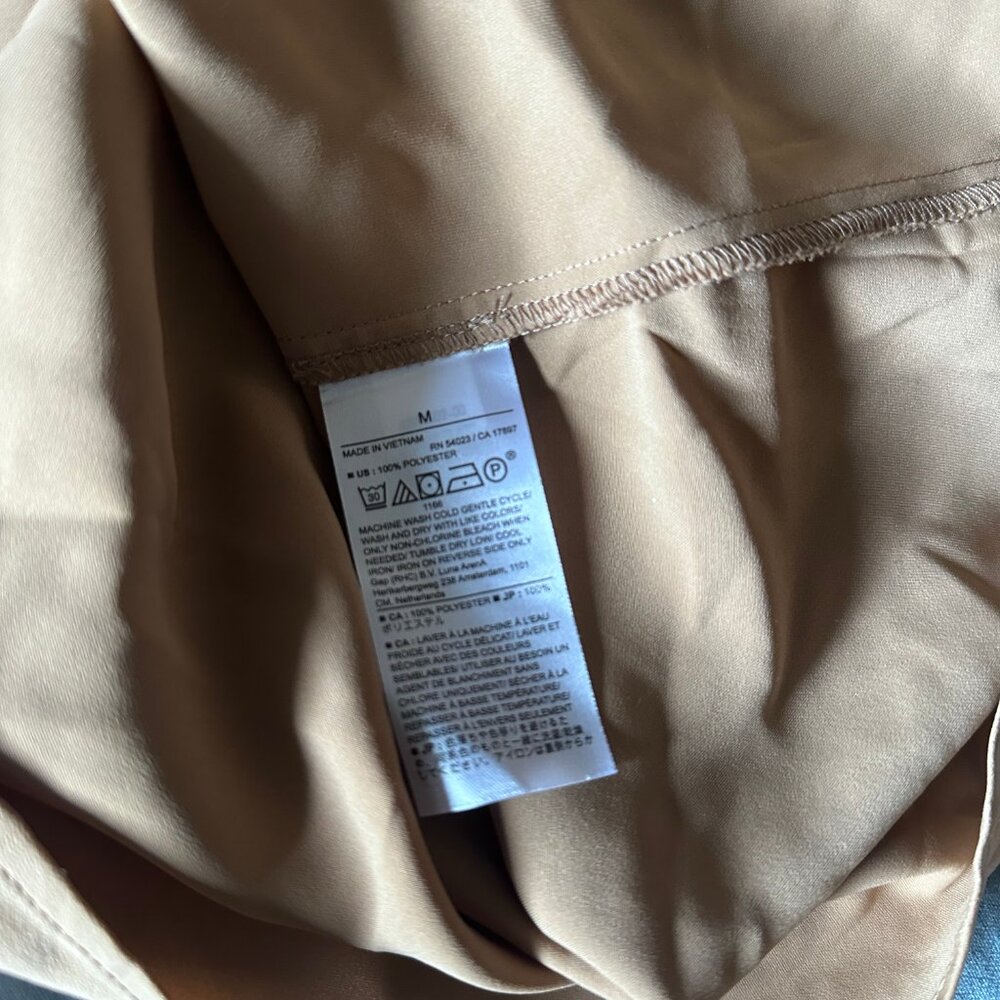 Silky Button Down Blouse (Size M) - image 3